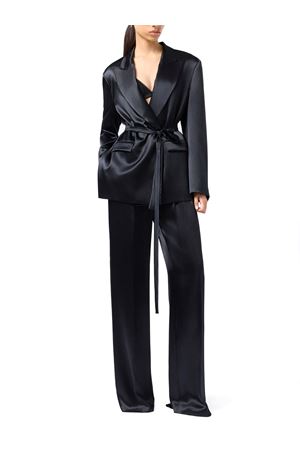 Giacca Wilder in raso nero lucido THE ANDAMANE | TM183006ATNV127999